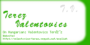 terez valentovics business card